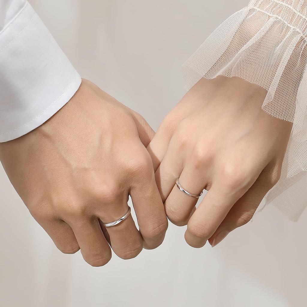 FANCIME Platinový prsten pro sladění zásnubní svatební dárkové balení dárek k narozeninám pro muže, Pt950, nastavitelný, prsten, obrúčka, třpytivý, pro pár, v ceně,