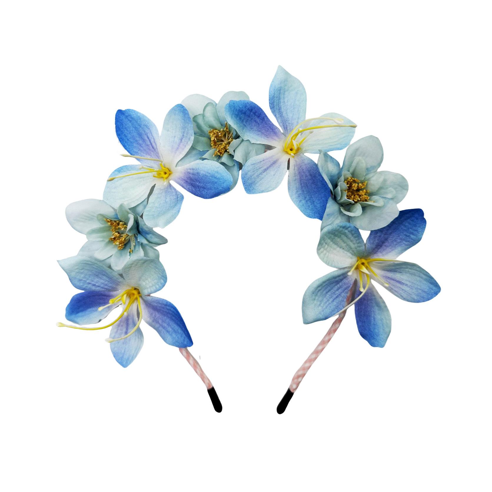 Детский ободок принцессы супер-феи имитация цветочного головного убора девочка Мори ободок цветочная девочка свадебная фотосессия головной убор