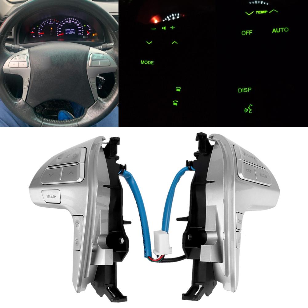 Multifunction Steering Wheel Buttons Switch Fits for Toyota Camry HighlanderSilver