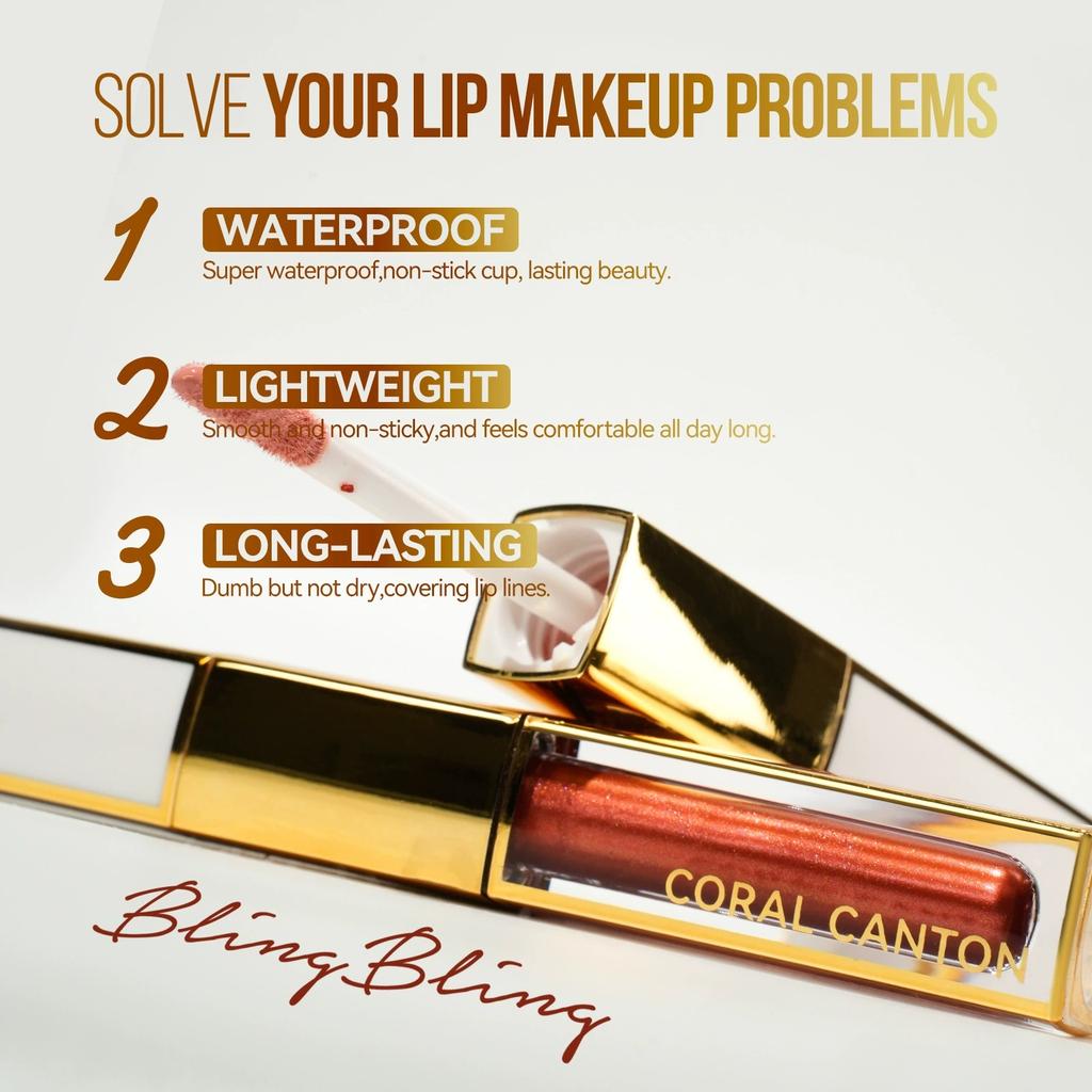 6-color Water-toned Double-head Lip Gloss Not Easy To Get Dipped In Cup Lipstick Multifunctional 2-in-1 Sexy Matte Nude Lip Gloss