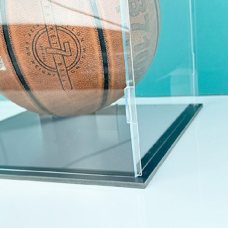 Clear Basketball Holder Box Soccer Display Stand Box Dustproof Showcases Basketball Display Case Easy to Install