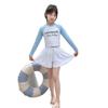 Girls Long Sleeve Two Piece Swimsuit Set Summer Cute Kids Swimwear