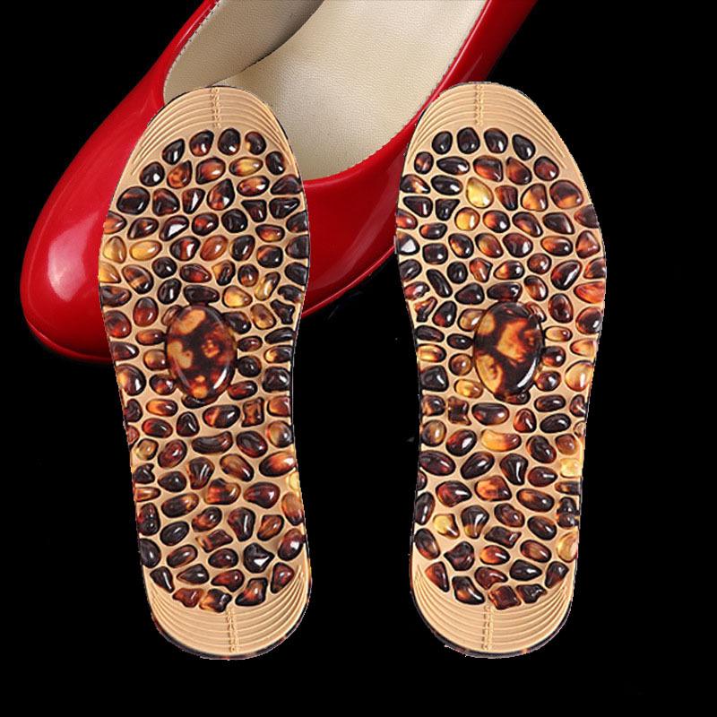 Plantar Acupressure Non-Slip Insoles with Pebble Pressing for Sneakers