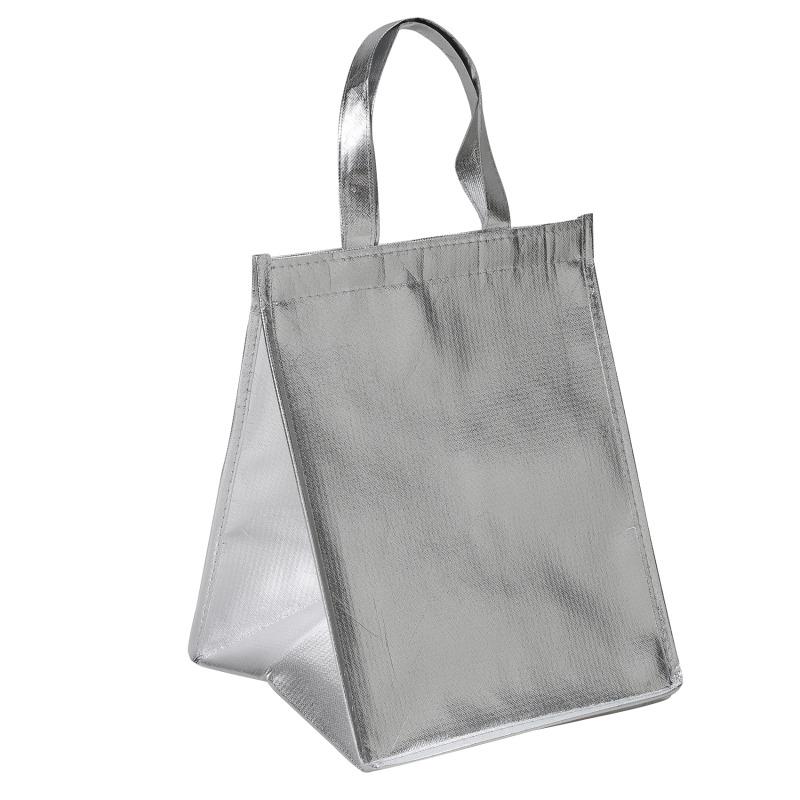 Thermal Bag Insulated Lunch Time Cake Sandwich Drink Fresh Storage Big Square Refrigerated Foil Food Bags Coffee 1Pc Silver
