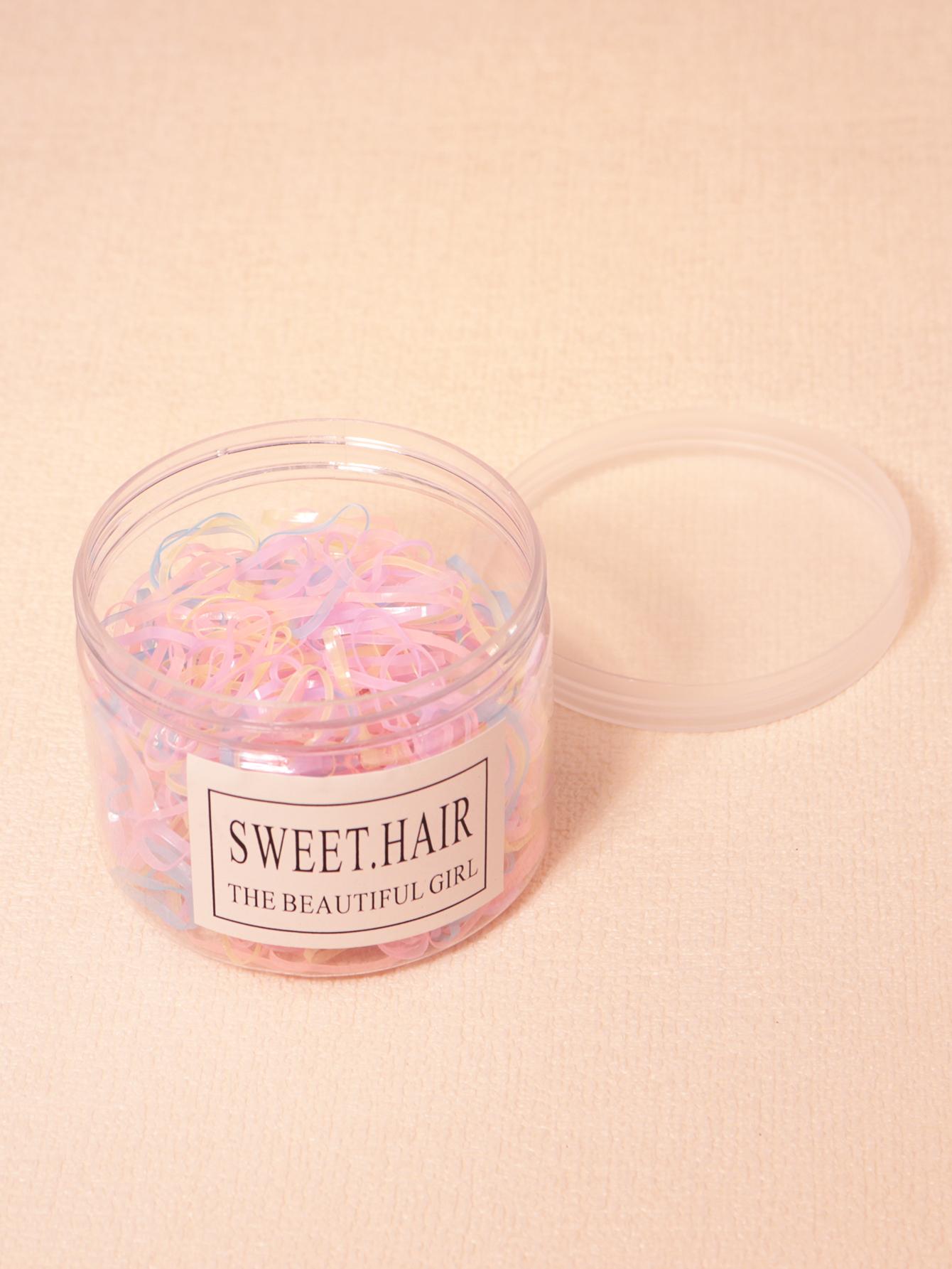 

500 шт. цветные прозрачные резинки одноразовые эластичные для фиксации хвостика кожаная резинка инструмент для укладки волос Специально для париков из натуральных волос