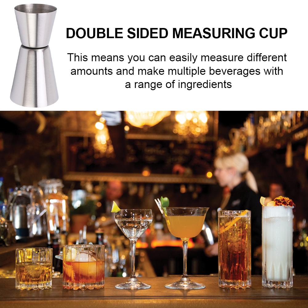 Double Jigger Single Double Shot Drink Spirit Measure Shot Glass Measuring Cup Shot Measure Jigger for Bartender Bar Supplies