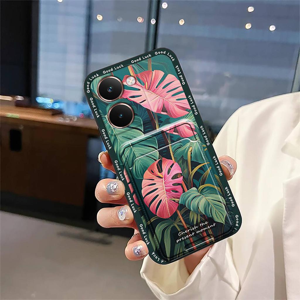 Cute Shockproof Phone Case For Realme P3 Ultra 5G TPU Fashion Design Card Slot Protective Silicone Card Bag Graffiti