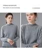 2025 Autumn/Winter Cashmere Knit Women's Half-High Neck Sweater