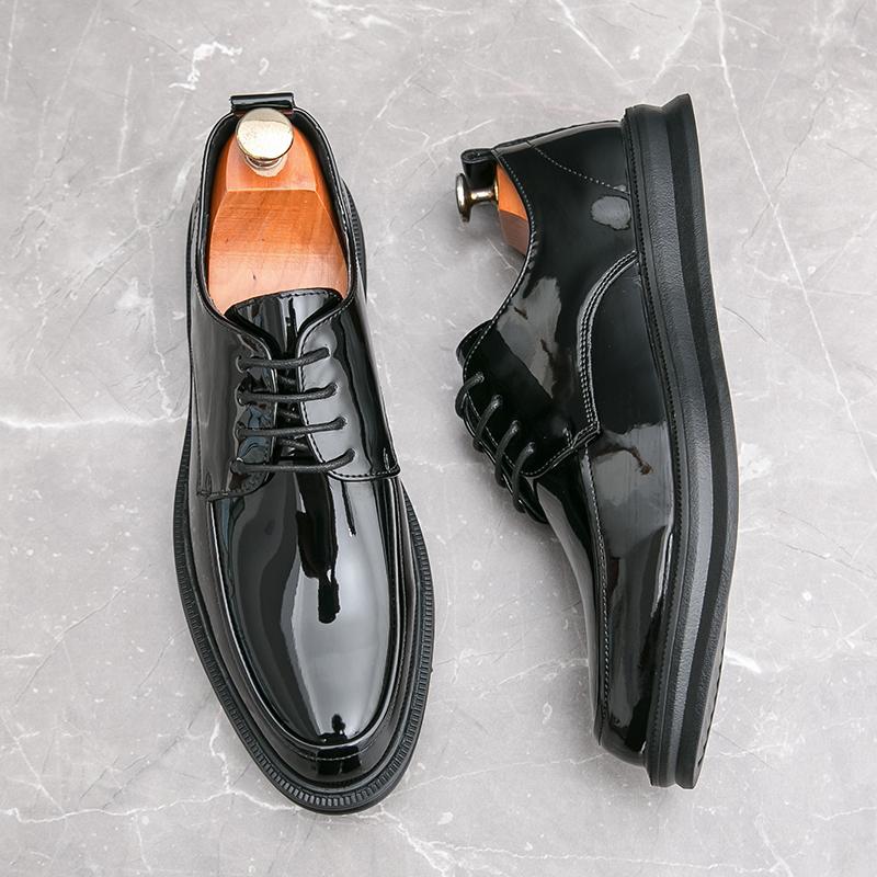 Genuine Leather Men's Oxfords Shoes Leisure Walk Dress Shoes All-match Lace Up Mens Casual Shoes Handmade Formal Dress Footwear