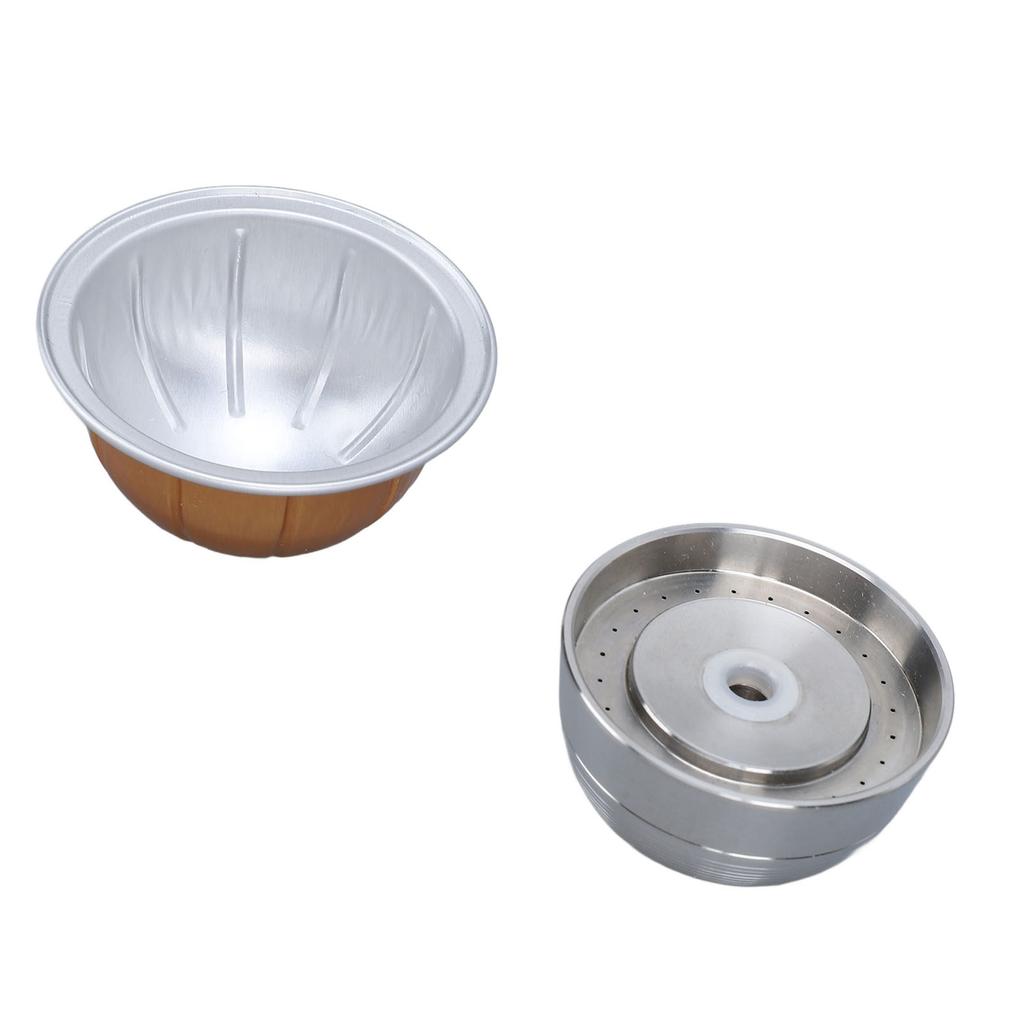 Reusable Coffee Capsule Stainless Steel Easy to Clean Long Lifespan Refillable Coffee Pods for