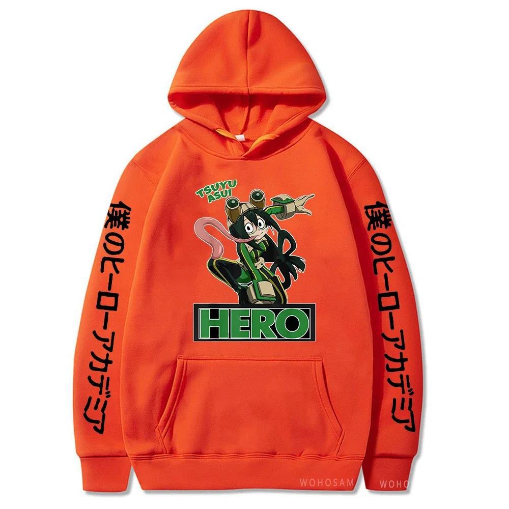 My Hero Academia Tsuyu Asui Boku No Hero Academia Anime Hoodies Women Autumn Winter Fleece Streetwear