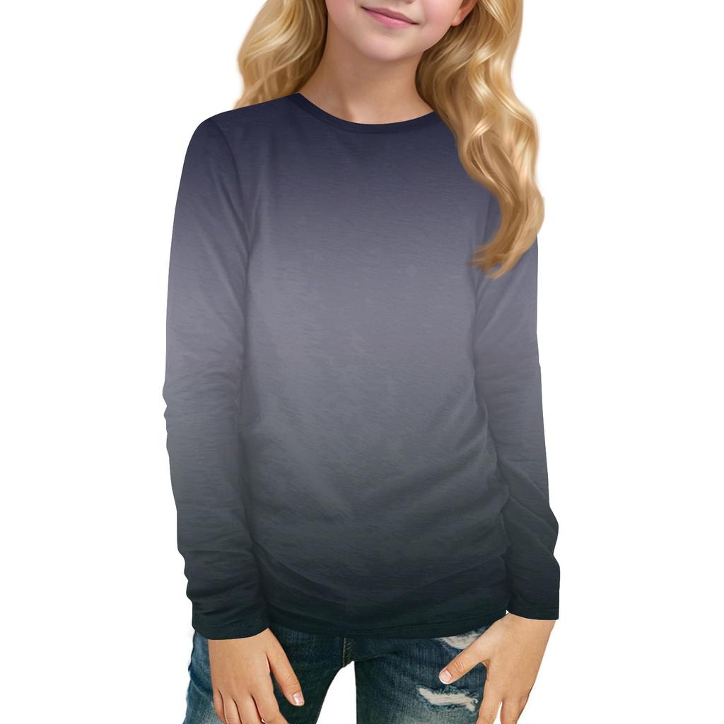 Kinder Langarm O-Ausschnitt Oberteil Bedruckt Täglich Lässig