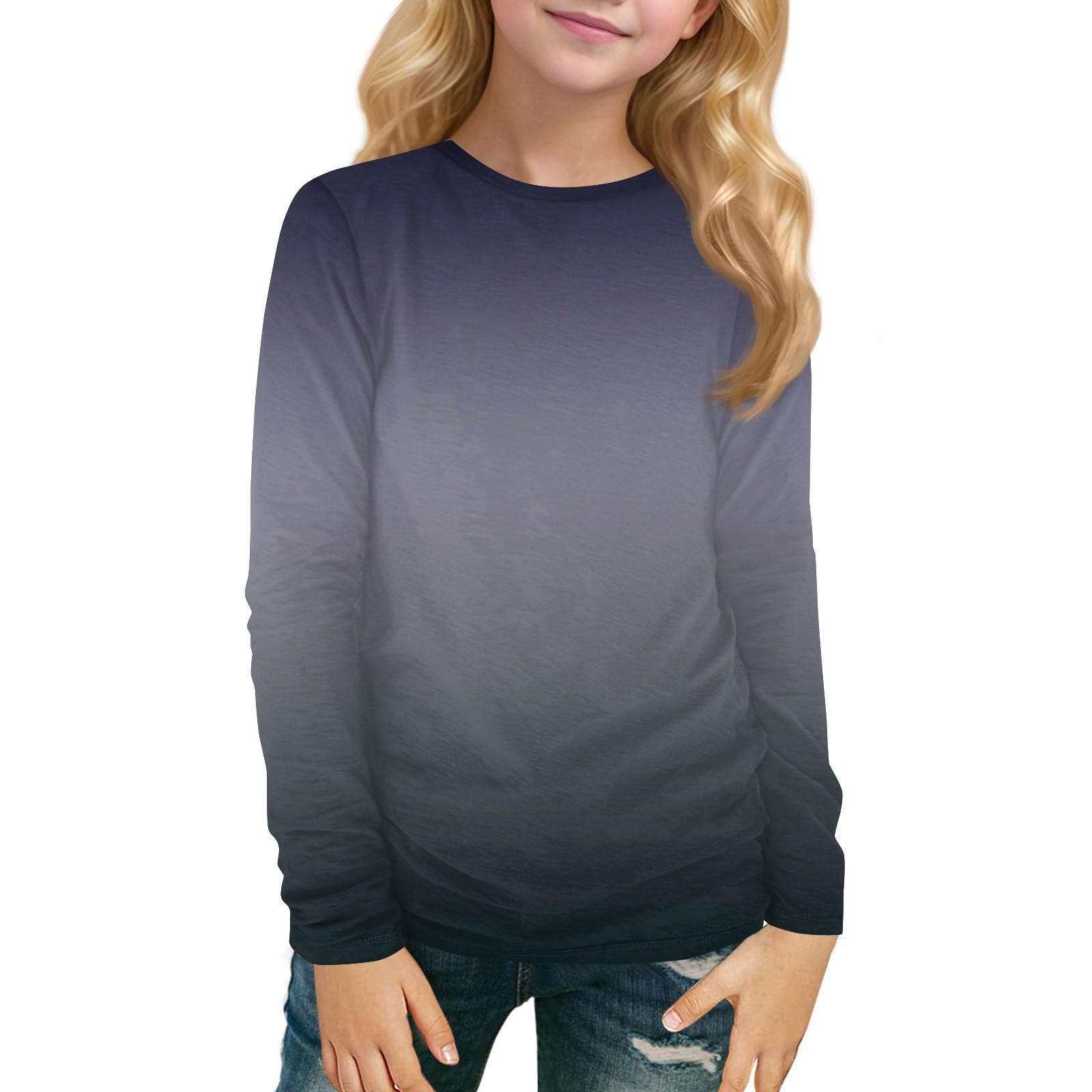 

Детский топ с длинным рукавом, круглым вырезом, с принтом, повседневный 110