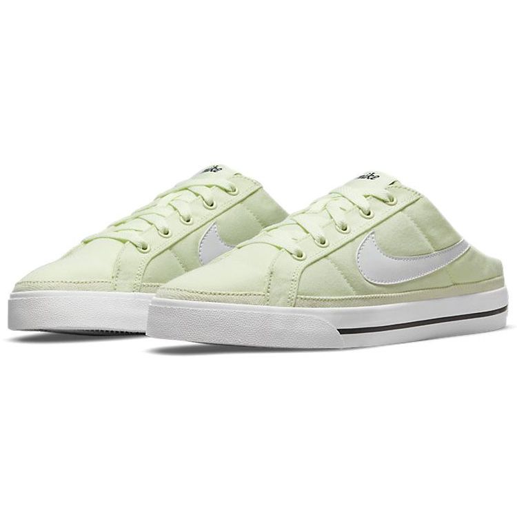 Nike Court Legacy Mule Slip-On Casual Non-Slip Shock Absorbing Wear-Resistant Breathable Low-Top Skate Shoes Women Sneaker Light-Green DB3970-301
