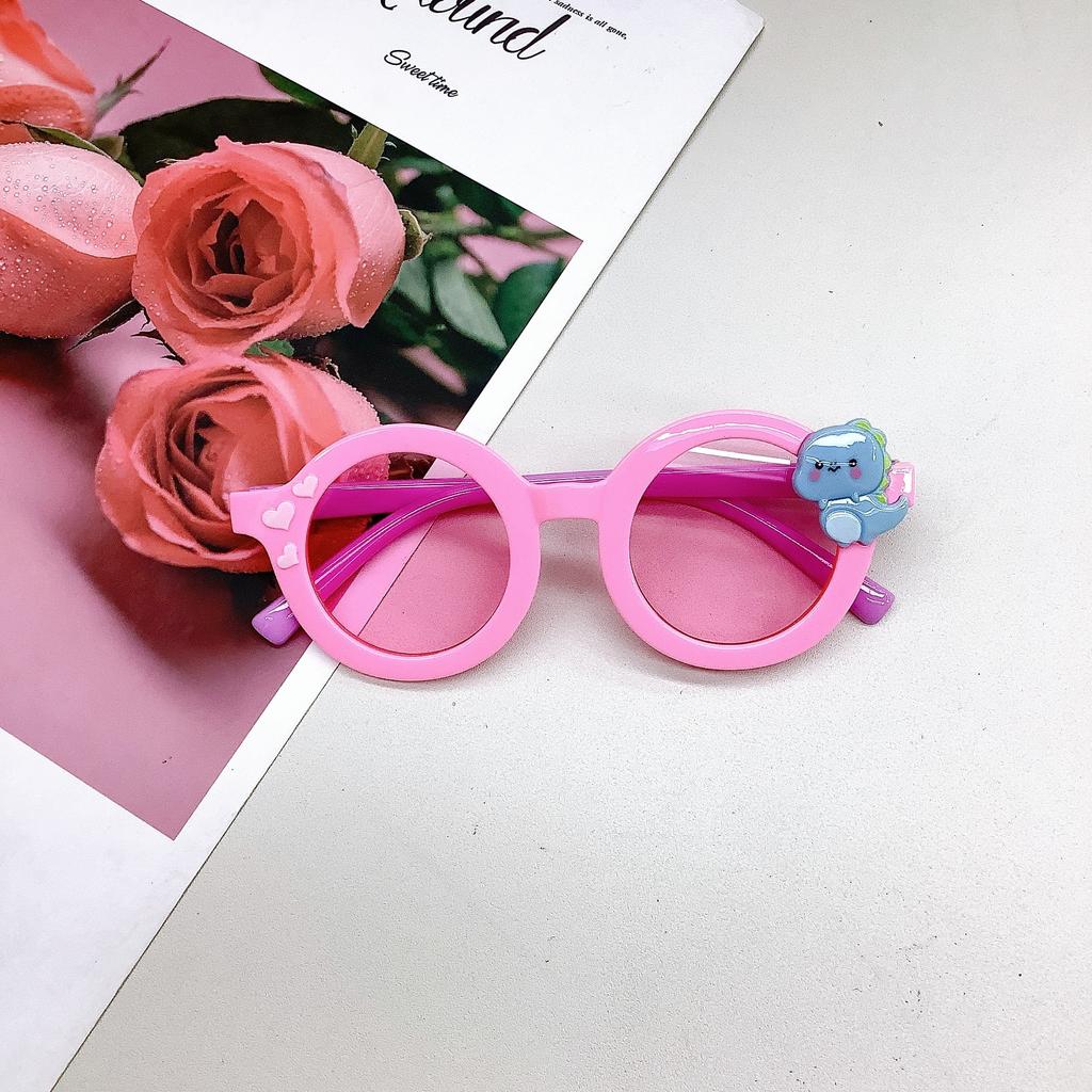 Children'S Sunglasses Cartoon Cute Little Dinosaur Baby Slice Photo Concave Fashion Sunglasses Uv Protection