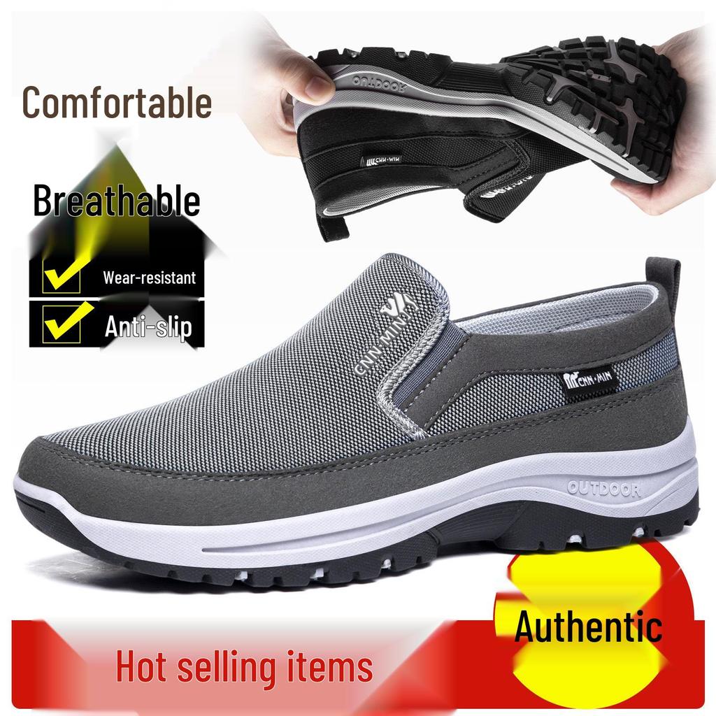 Men's Casual Spring Lightweight Cloth Dad Shoes - Versatile & Comfortable Low-Cut Design
