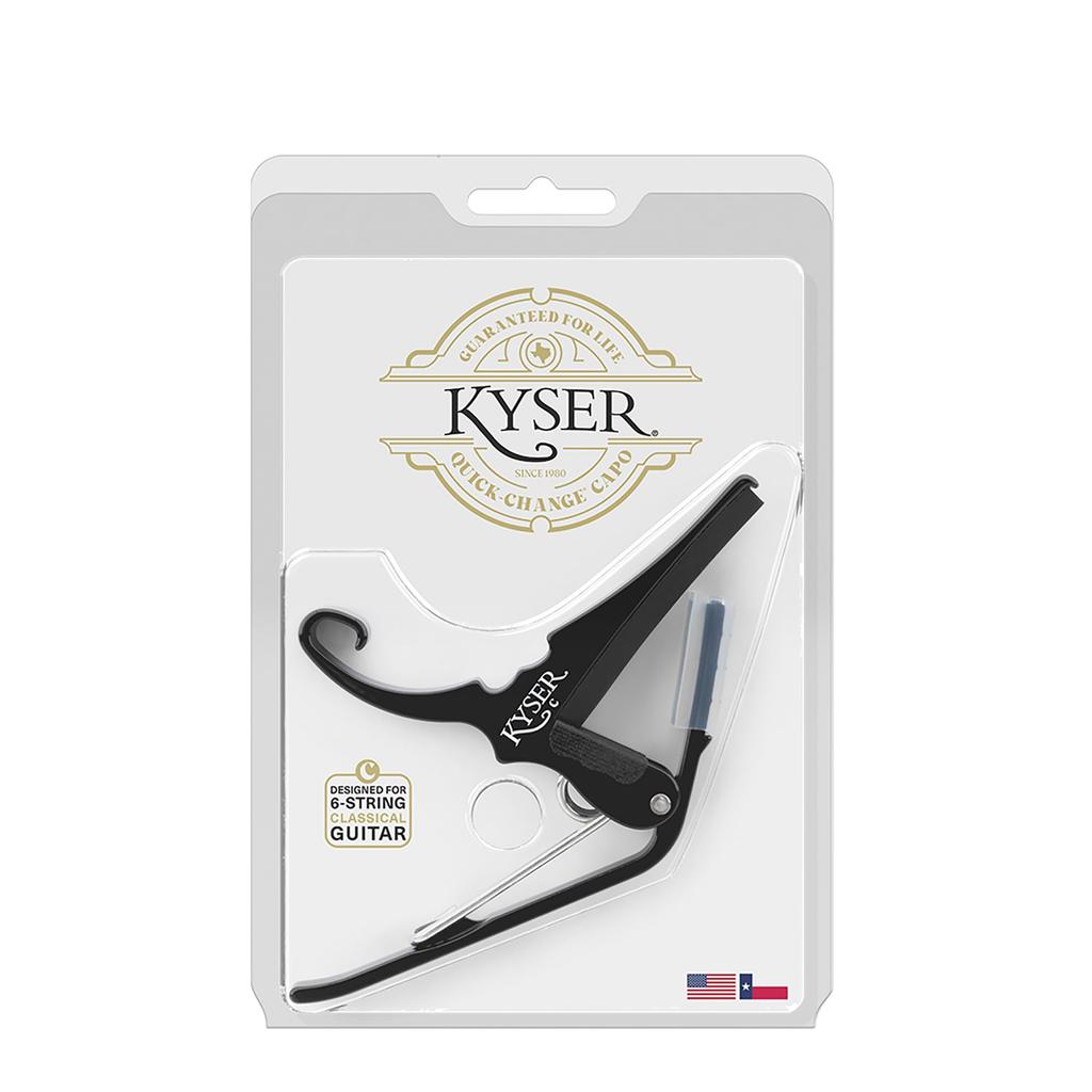 Kyser Quick Change Capo für KGCB Klassische/Flamenco-Gitarre, Schwarz,