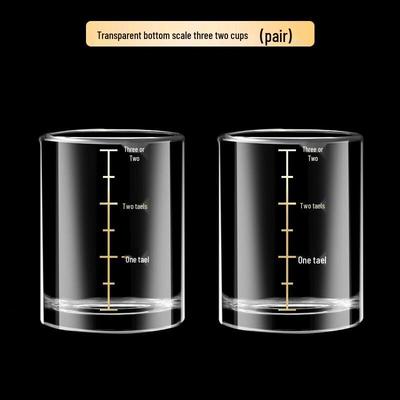 Calibrated Tempered Glass Liquor Cups