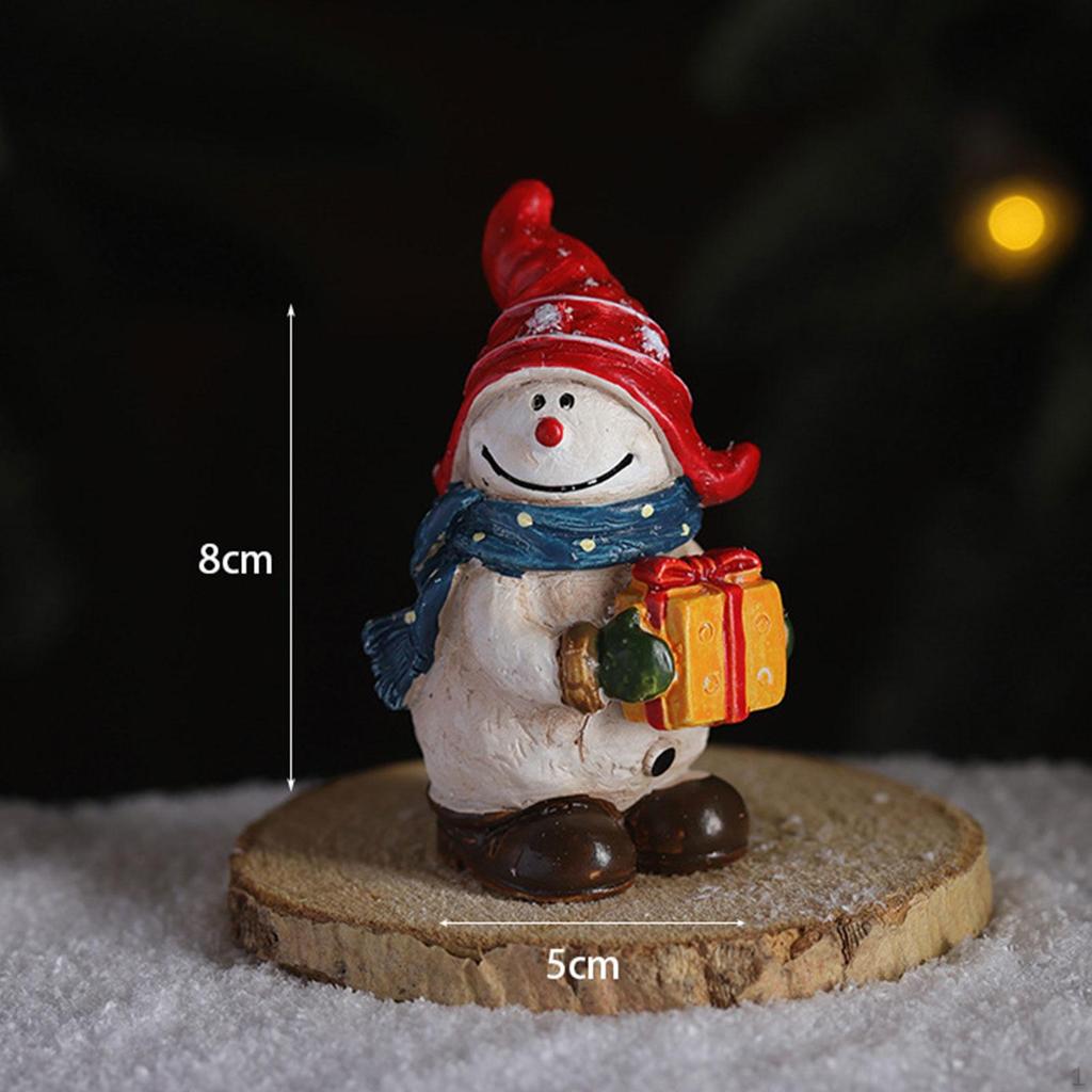 Christmas Figurines Table Statues Tabletop Xmas Sculpture for Winter Festival