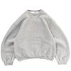New Simple Pullover Fashion Harajuku Streetwear Solid Color O-Neck Hoodie Loose Casual Tops