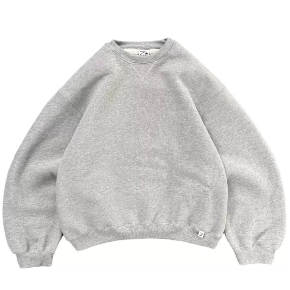 

Новый простой пуловер Мода Харадзюку Уличная одежда Однотонная толстовка с круглым вырезом Свободные повседневные топы S серый