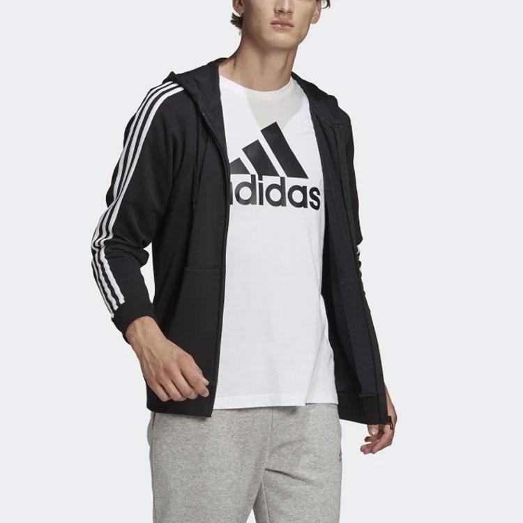 adidas M 3s Ft Fz Hd Train Jacket Coat Black Men's GK9032