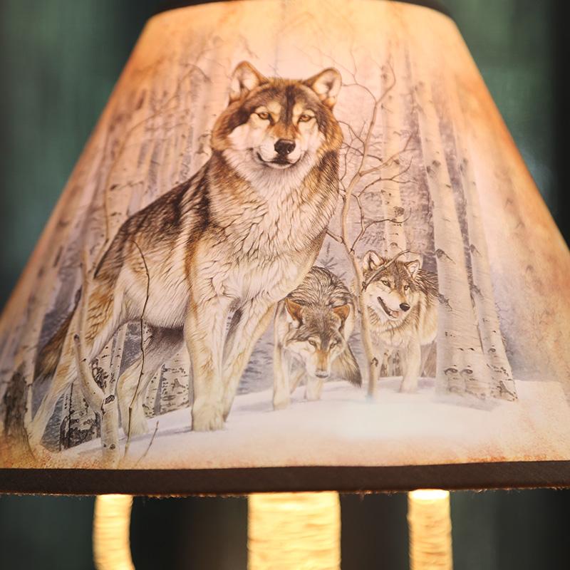 Modern Resin Wolf Table Lamps Animal Lamp Bedside Reading Desk Light for Living Room Bedroom Home Decor Led Stand Light Fixtures