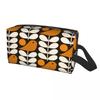 Travel Orla Kiely Wallpaper Toiletry Bag Cute Flowers Floral Retro Cosmetic Makeup Organizer Women Beauty Storage Dopp Kit Box