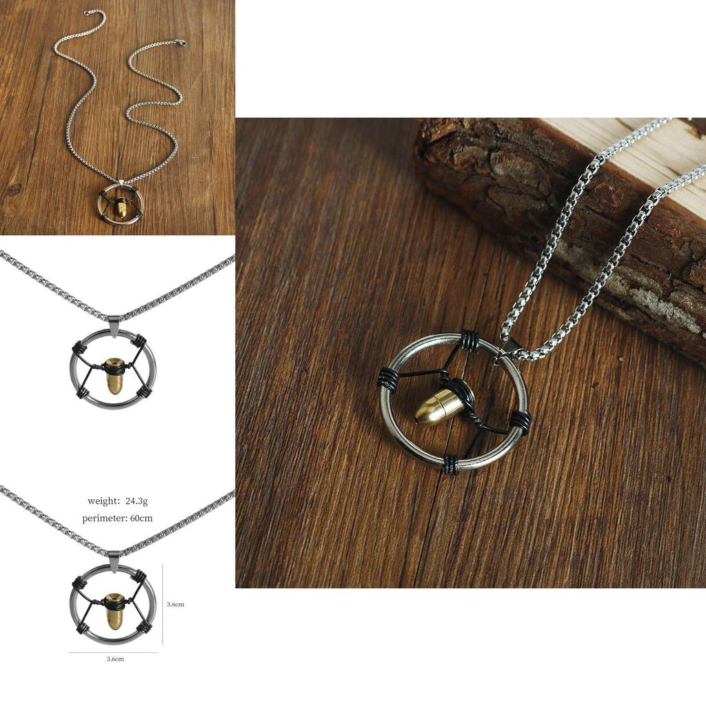 Cyberpunk 2077 Bullet Pendant Necklace With Geometric Design For Men And Women