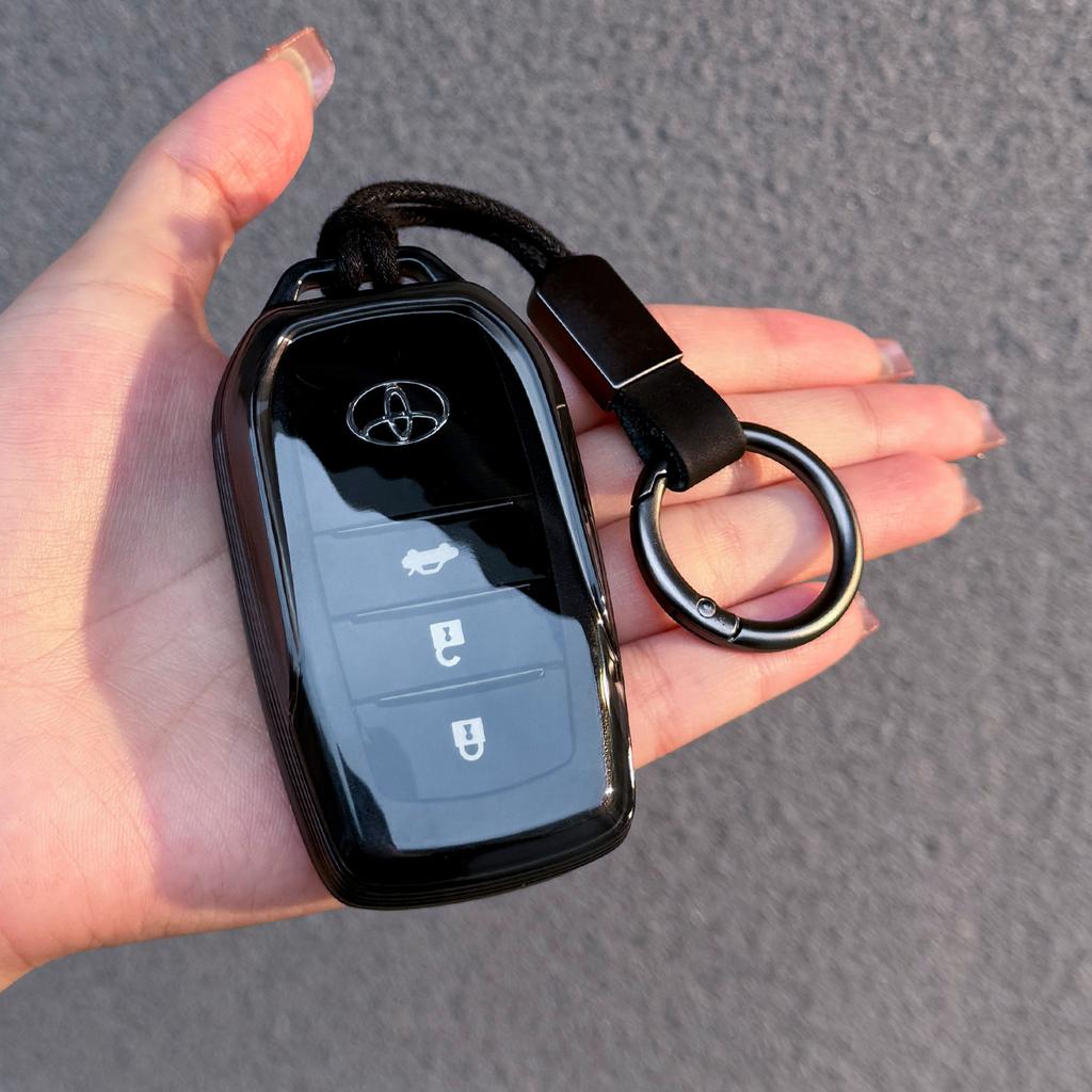 NBNQ8 TPU Shell Fob for Toyota Rav4 Camry 50 LC200 Kruzak Land Cruiser Corolla Yaris Cross Smart Key Cover Holder Case Accessories