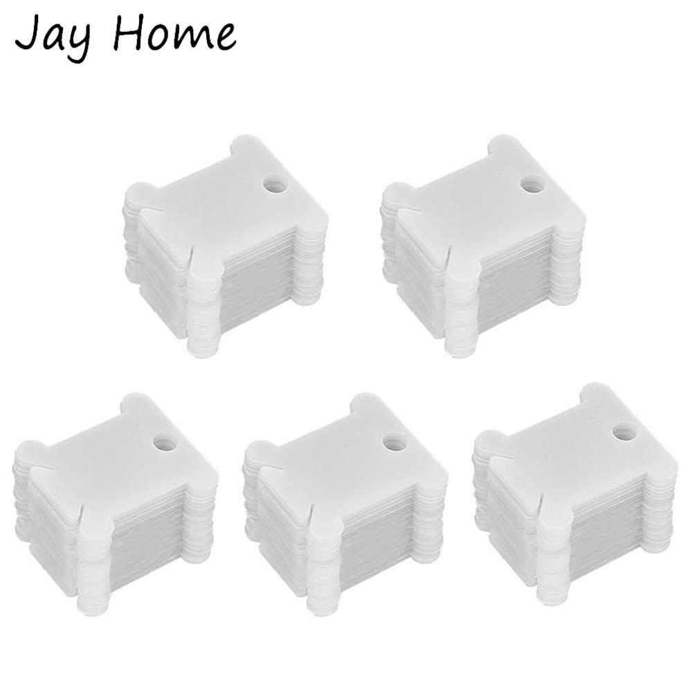 

50/100Pcs Plastic Floss Bobbins for Embroidery Floss Organizer Cross Stitch Thread Winder Bobbins Storage DIY Craft Sewing Tools 50Pcs прозорий