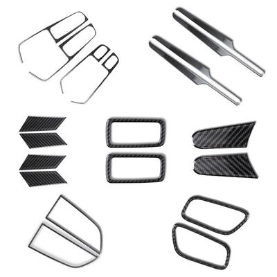 Carbon Fiber Window Lift & Center Console Panel Sticker for Porsche Cayenne/Macan Interior Upgrade