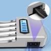 Type C 4 Bay Battery Charger for AA 3A NiMH NiCD Rechargeable Batteries Independent Slot Design