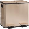 30L Dual Compartment Stainless Steel Bin, with Deodoriser Holders - Gold Tone