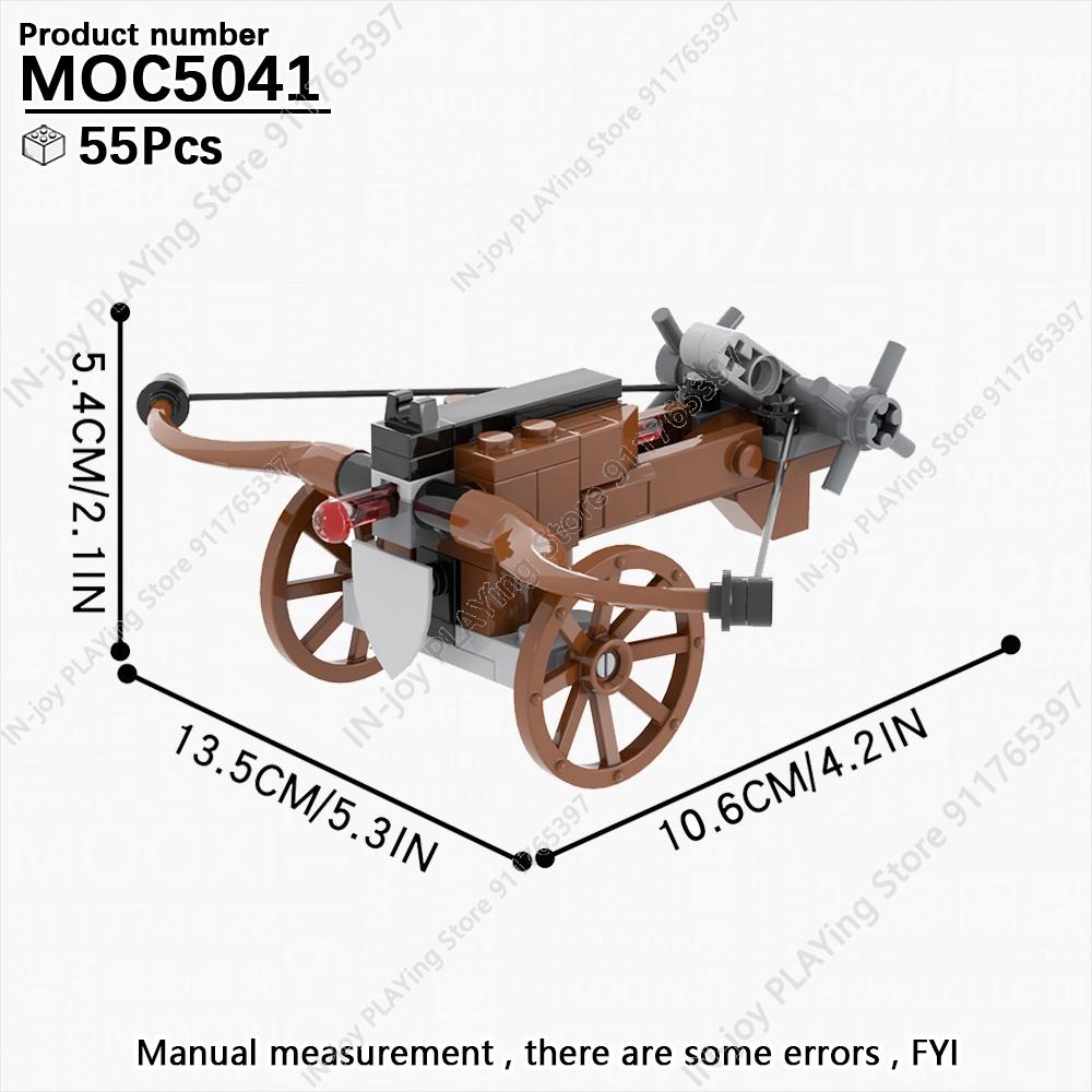 MOOXI Medieval Building Blocks Set Military War Castle Knight Carriage Crossbow Siege Vehicles Model MOC Bricks Toy For Boy Gift