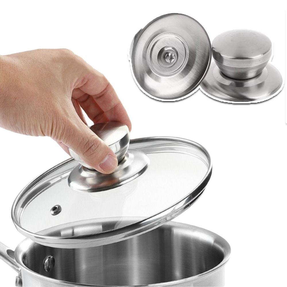 Durable Stainless Steel Pot Lid Holding Lifting Handle Heat Resistant Pan Lid Grip Pot Cover Top Cookware Parts