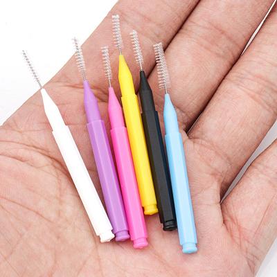10 Stücke Reiniger Interdentalbürste Zahnseidebürsten Zahnspangen Licht Zahnstocher Flossers Picks Wimpernbürste Schönheitswerkzeugbürste