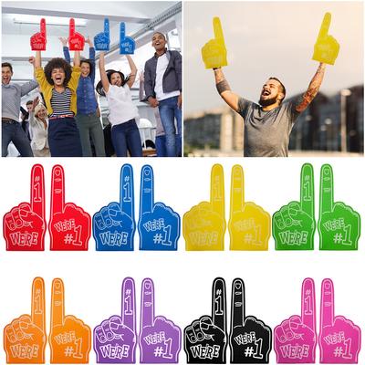 1PCS Cheering Hand Palm Victory Gesture Cheering Event Gloves No. 1 Games Cheer Gloves for Cheering Cheerleading Celebration