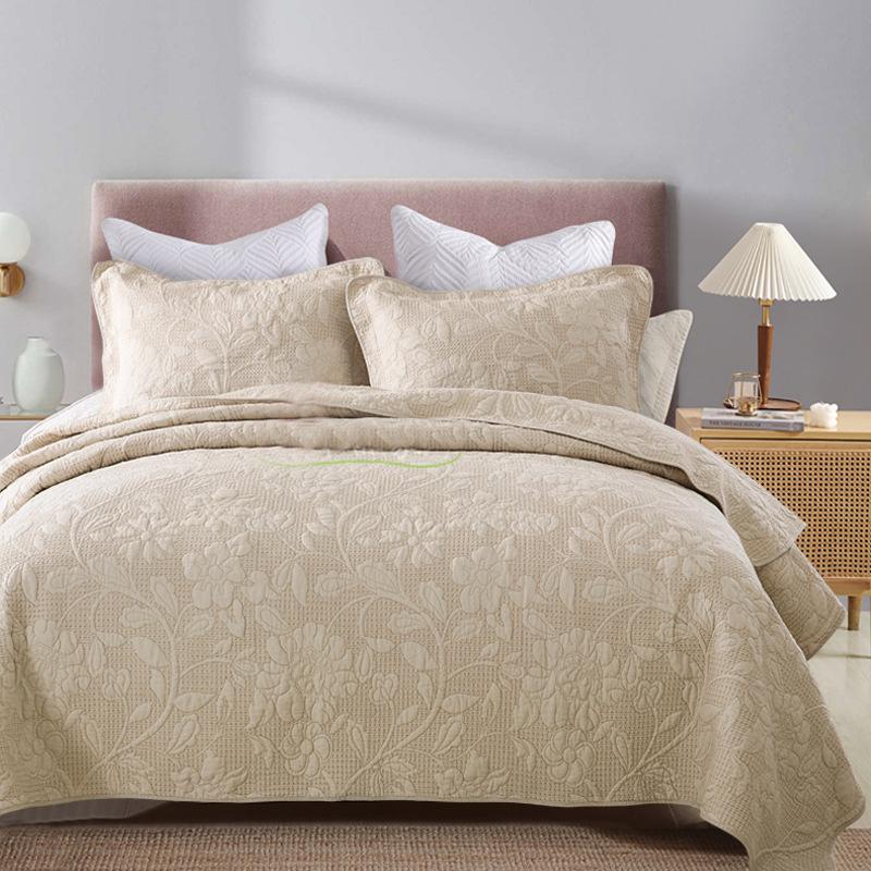 Rungrape Solid Quilted Cotton Bedspread On The Bed Double Queen King Size Bed Cover Quilts Bed Linen Summer Bed Spread Clothes