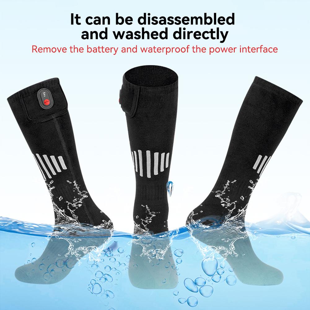 Winter Heated Socks Rechargeable Heating Socks for USB 5000mah Heated Socks Warmth Outdoor Heated Boots Snowmobile Winter Ski