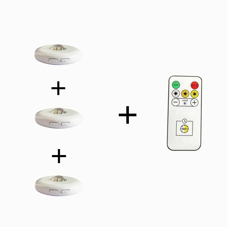 LED Under Cabinet Lamp Remote control Wireless Ultra-Thin Night Light for Kitchen Bedroom Wardrobe USB Rechargeable wall lamp