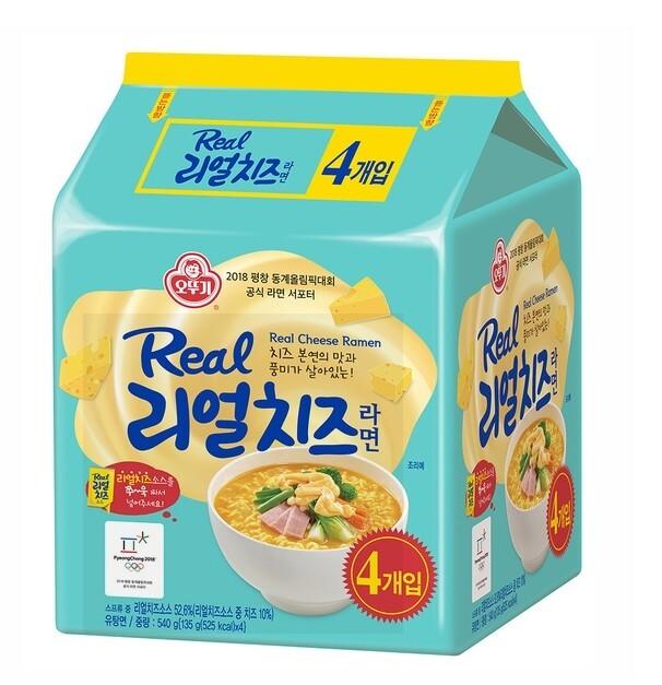 Ottogi Real Cheese Ramen Korean Noodle 4 PCS / Korean Noodles, Kfood, Authentic Korean Food