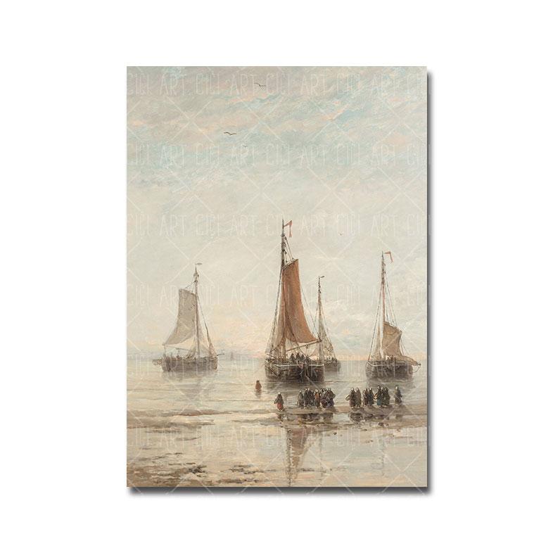 

Винтажный прибрежный морской постер, пейзаж, художественный принт, ретро холст, картина маслом, галерея, настенная картина, гостиная, домашний декор 30x40cm No Framed