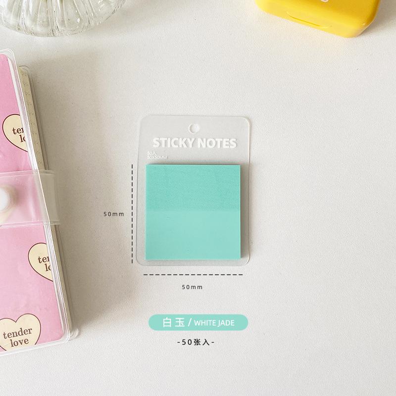 50 Sheets Colorful Waterproof PET Transparent Memo Sticky Note Paper Daily To Do It Check List Paperlaria School Stationery