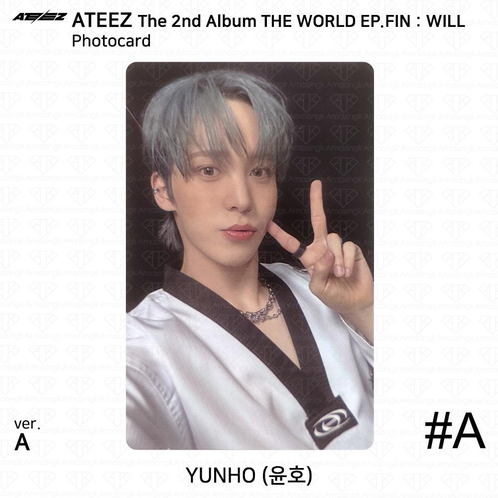ATEEZ Das 2. Album WORLD EP.FIN WILL Photocard Sticker A ver. KPOP K-POP