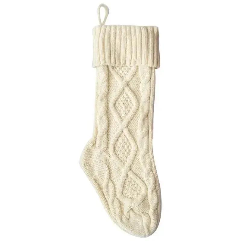 

1PC New Year Christmas Stocking Sack Xmas Gift Candy Bag Christmas Decorations for Home Sock Christmas Tree Decor. as the picture
