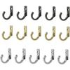 30 Pcs Zinc Alloy Wall Mounted Single Hook Small Coat Hooks for Hats Towels Keys Scarves Jewelry Dresses with Screws (Green Bronze+Gold+Silver)
