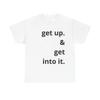 Herren- und Damen-T-Shirts Aufstehen und Loslegen Fitnessstudio