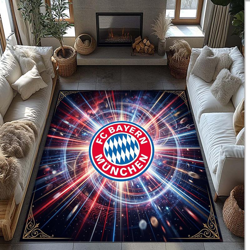 Bayern Munich Printed Flannel Area Rug Non Slip Soft Polyester Floor Carpet Indoor Decor Mat for Bedroom Living Room Sofa Game Room Home Decoration