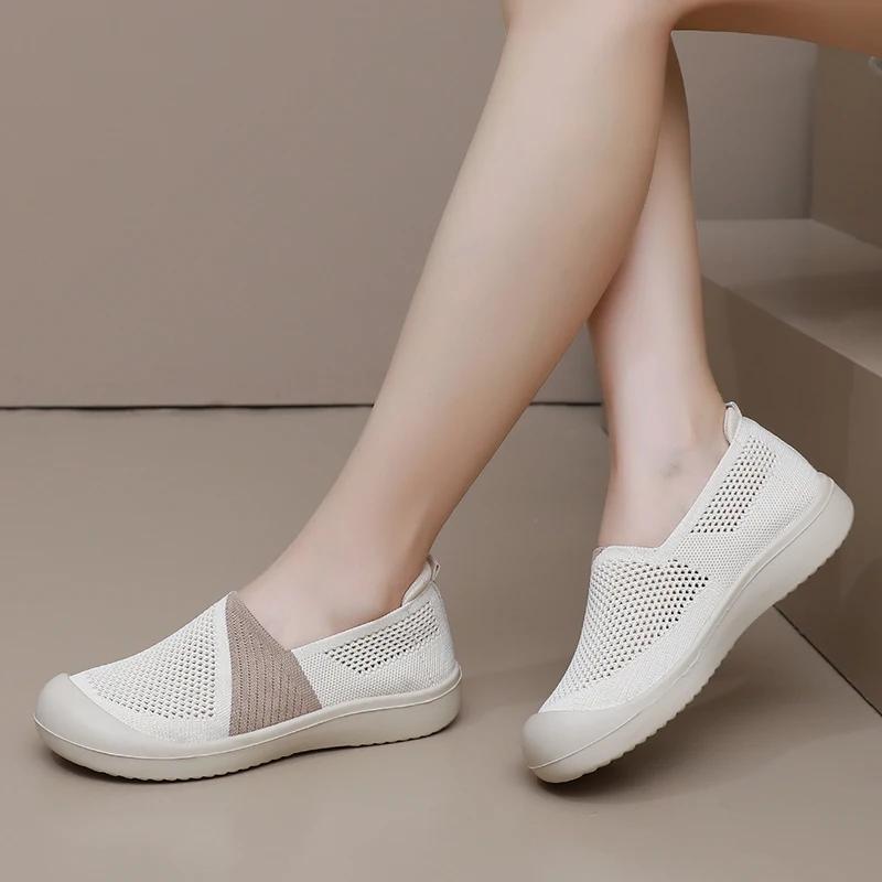 Fashion Women's Comfortable Casual Shoes for Summer 2025 Breathable and Lightweight Versatile Outdoor Travel Shoes with